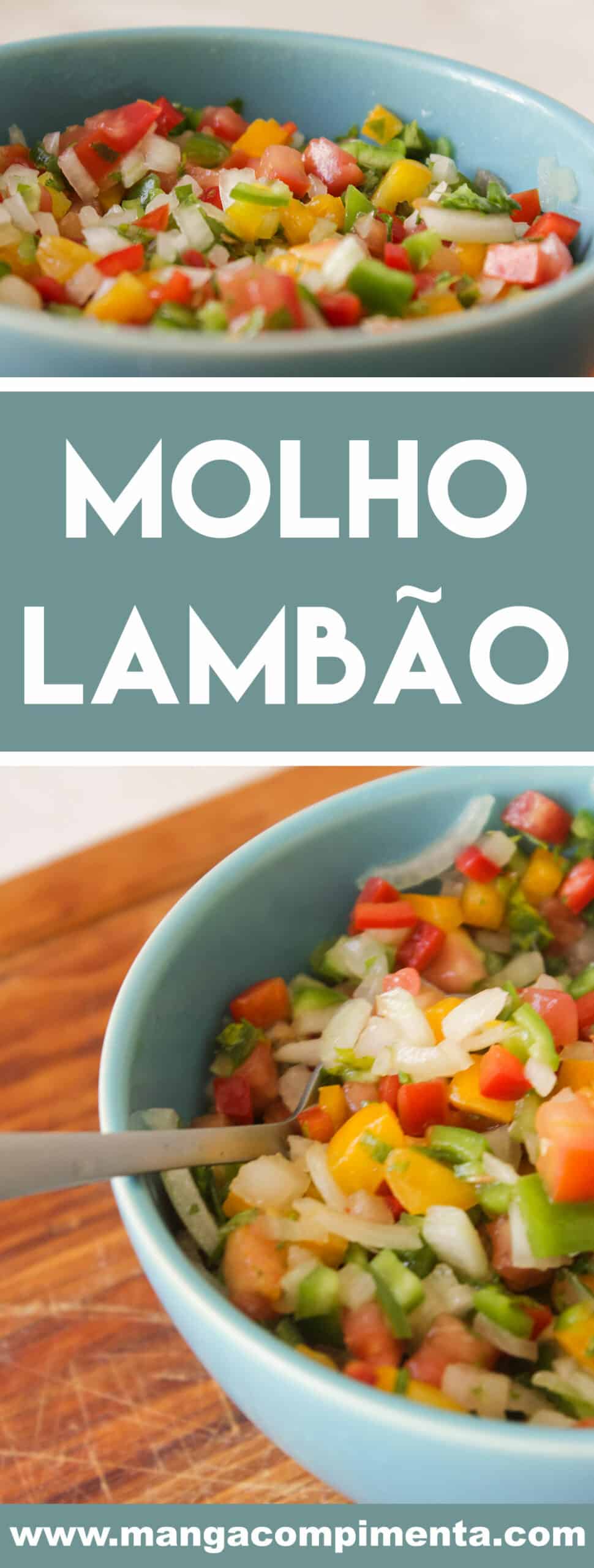 Receita de Molho Lambão - um molho baiano para deixar o seu almoço mais gostoso nesse verão.