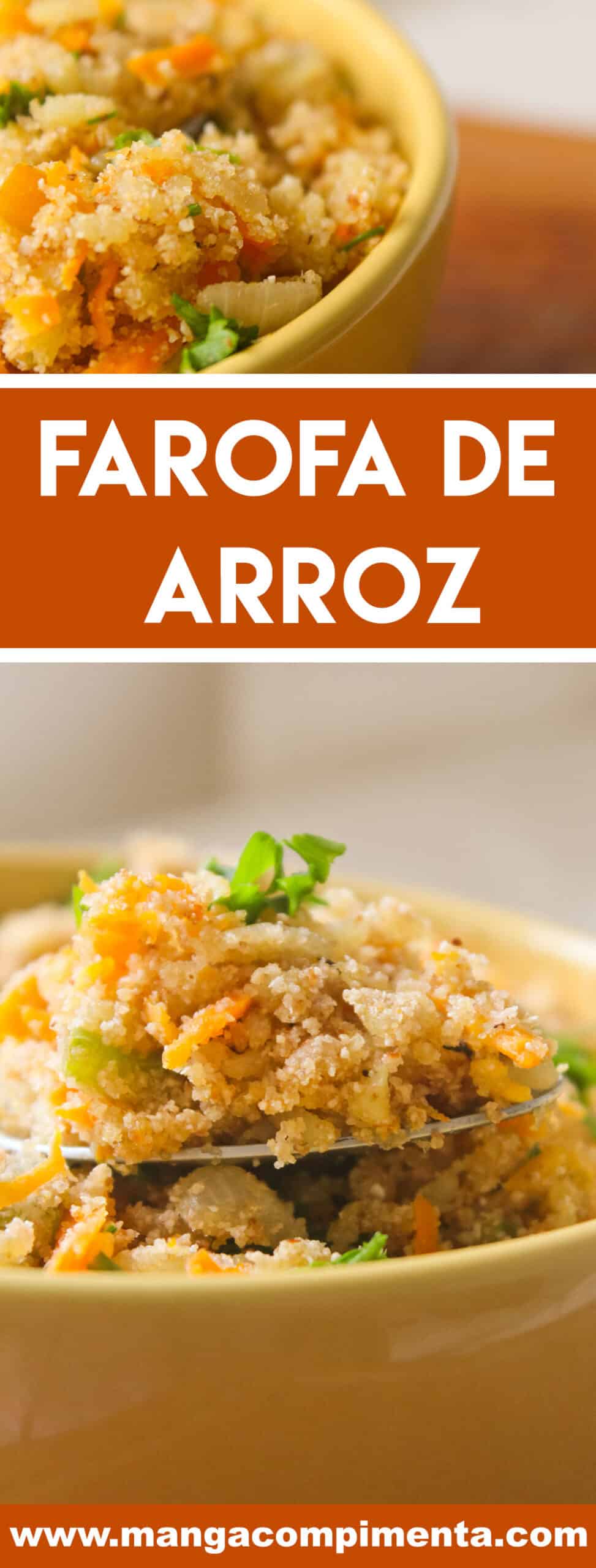Receita de Farofa de Arroz - aproveite o feriadão de carnaval para preparar um delicioso churrasco e servir essa farofa deliciosa.
