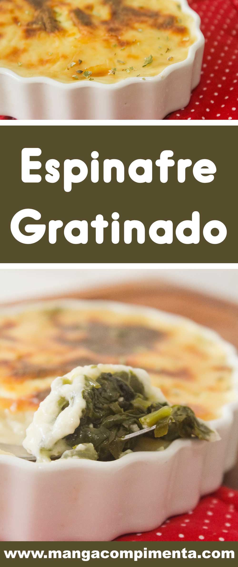 Receita de Espinafre Gratinado - prepare para o seu almoço ou jantar, prato delicioso!