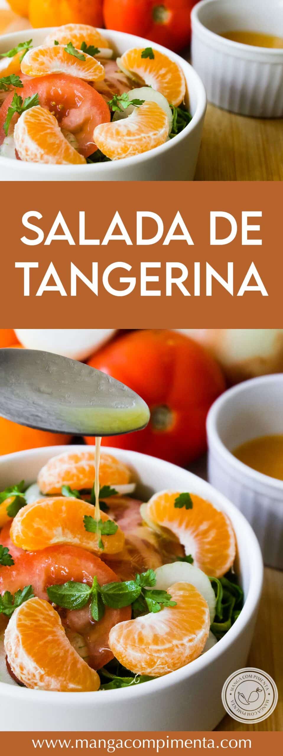 Receita de Salada de Tangerina com Couve e Tomate - uma salada deliciosa para uma refeição simples do dia a dia. 