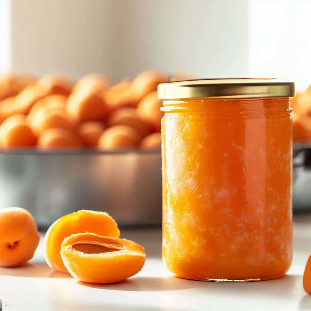 geleia de damasco seco e laranja