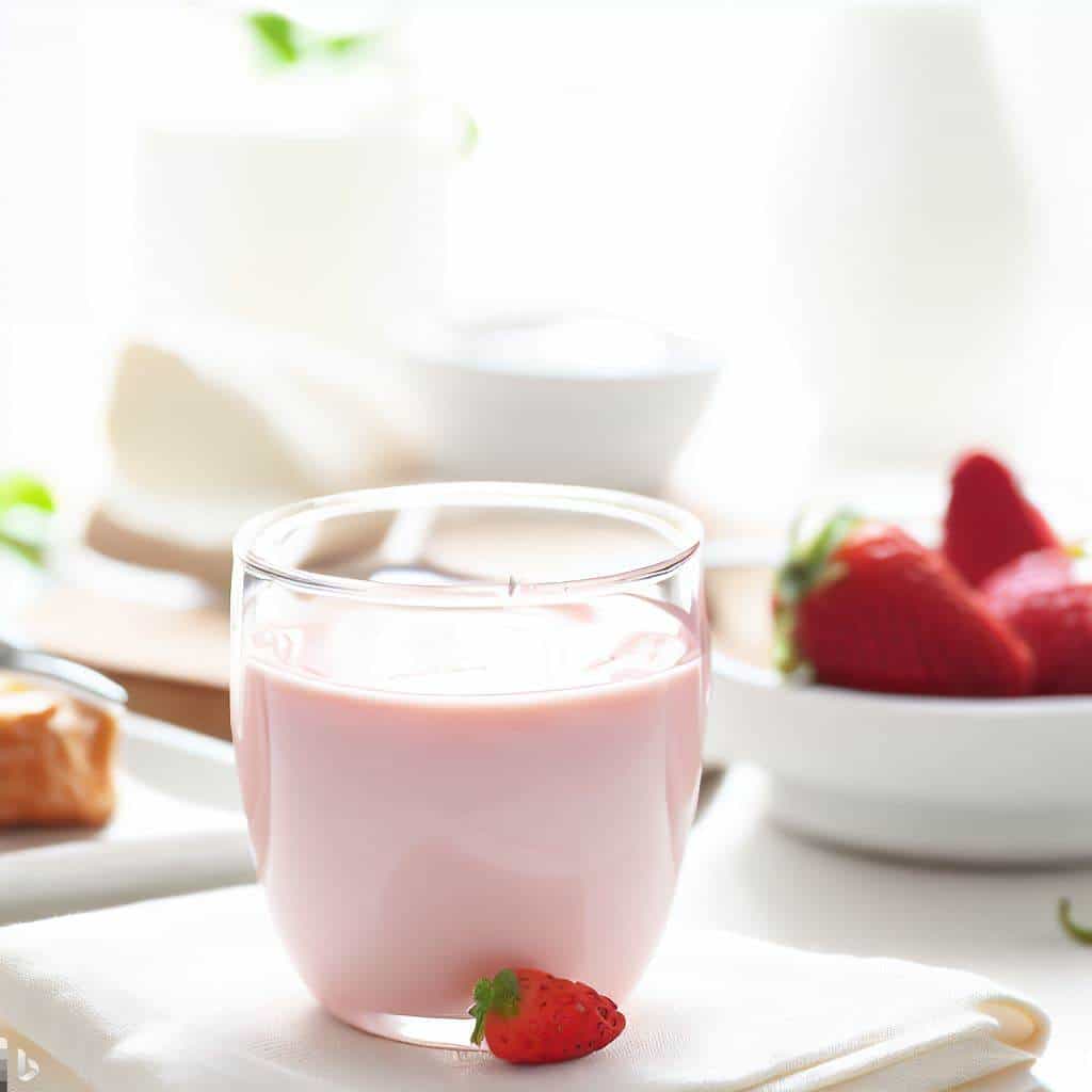 iogurte de morango caseiro