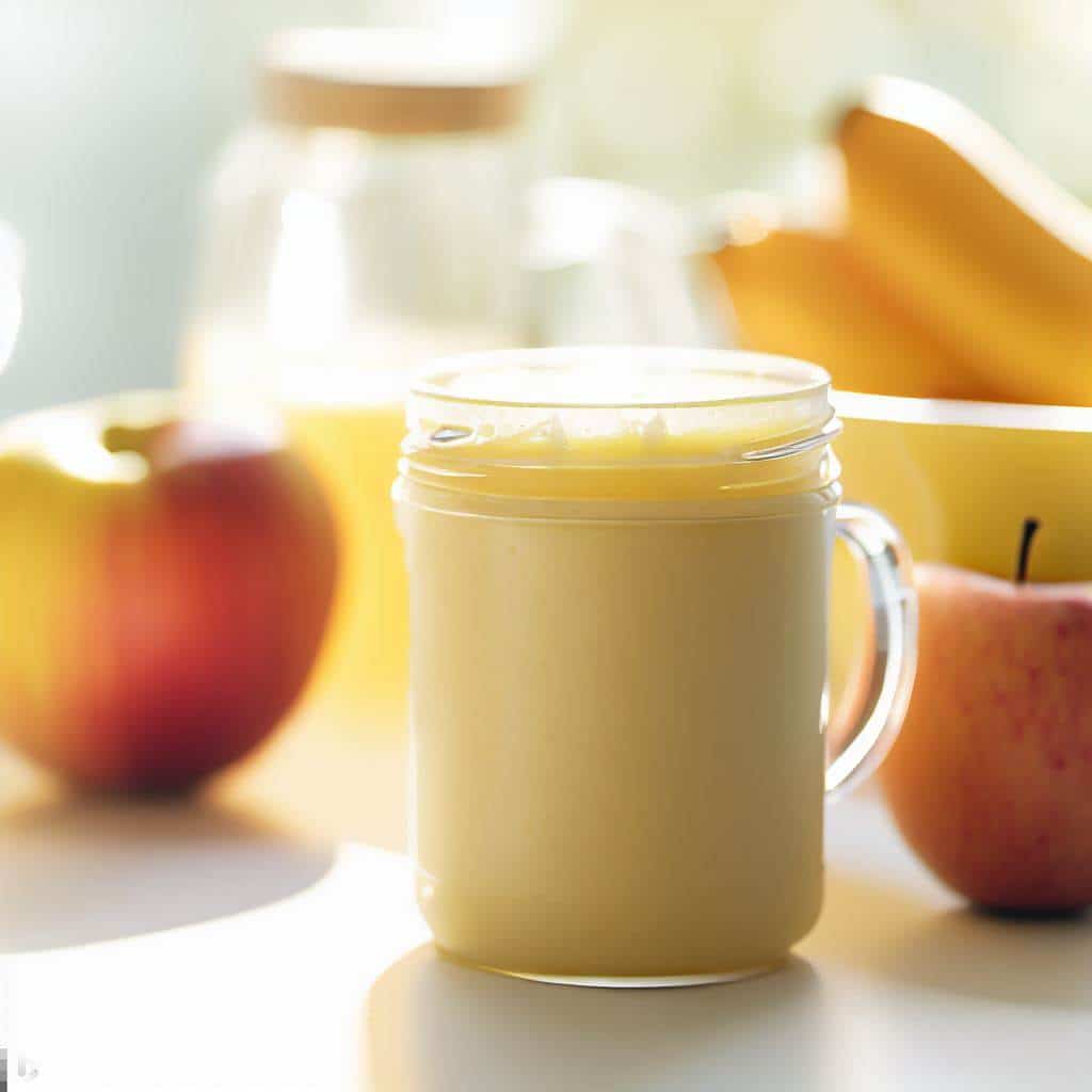 smoothie de maçã com iogurte