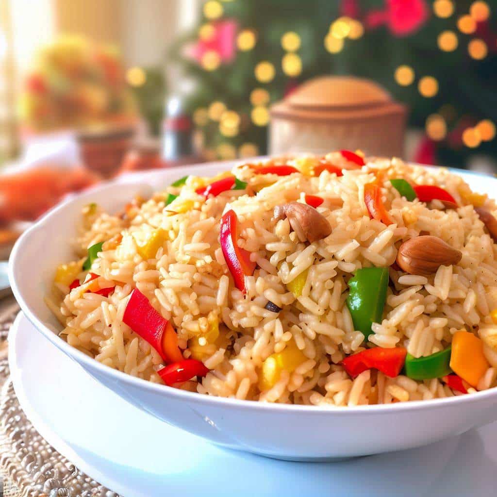 arroz pilaf com castanhas