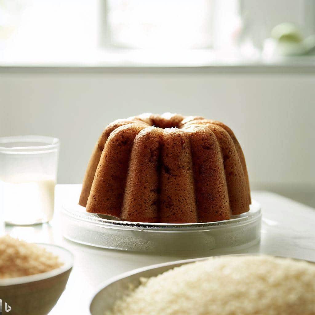 bolo de arroz cru sem farinha de trigo