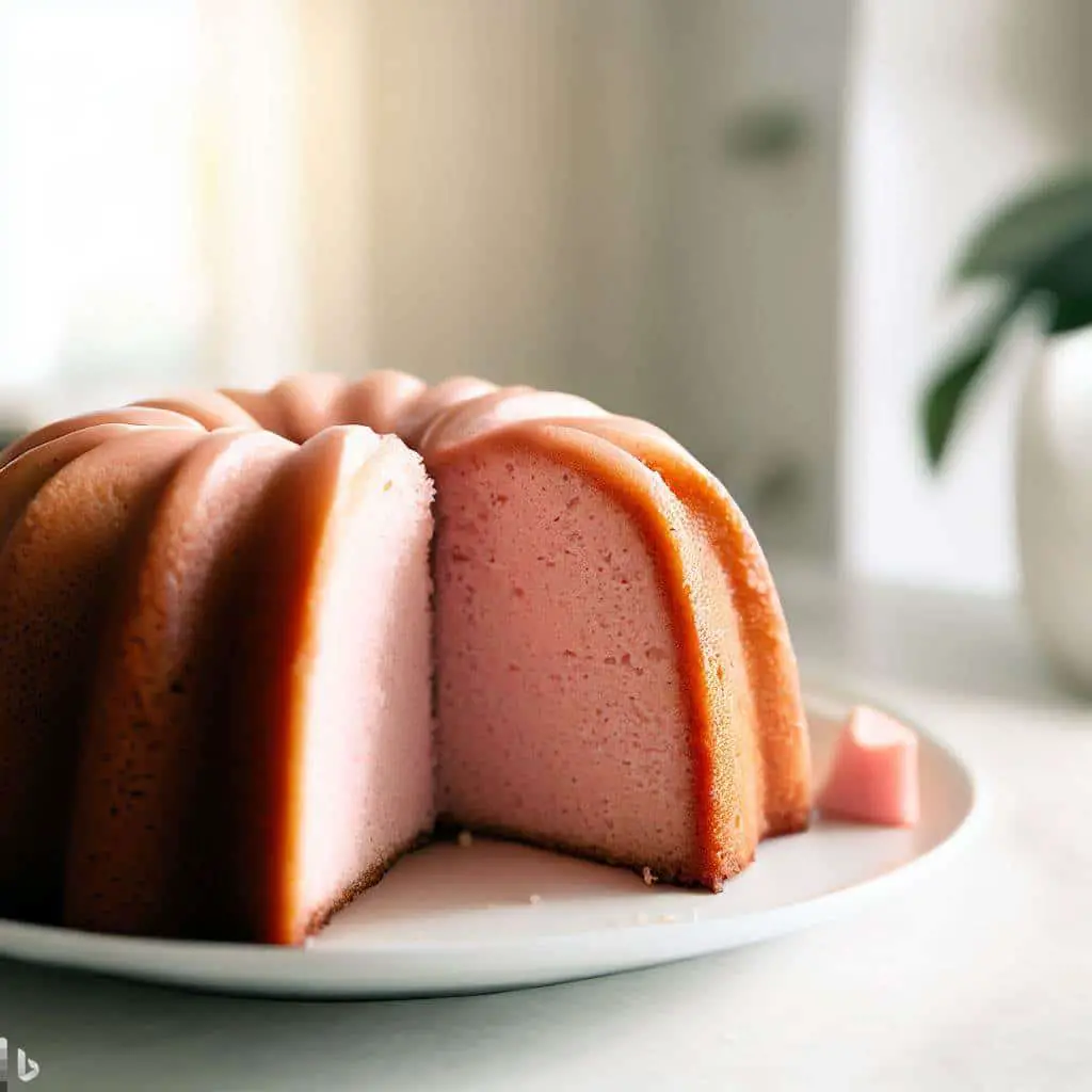 bolo cor de rosa feito com beterraba