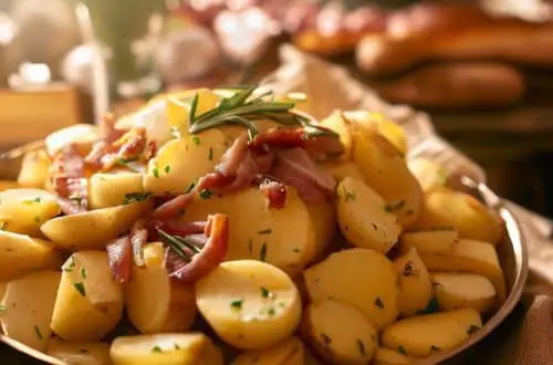salada alema - salada de batatas e bacon