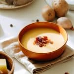 sopa de feijão branco cremosa linguiça portuguesa