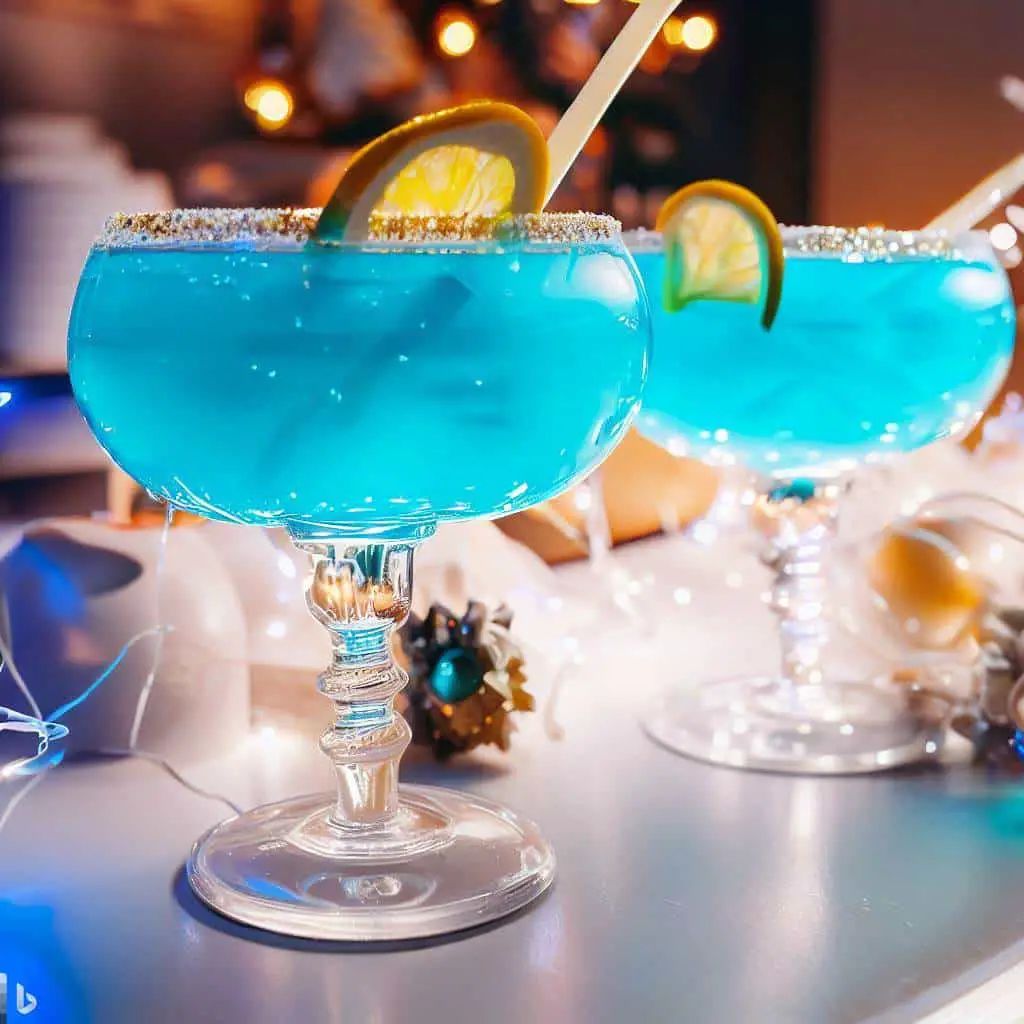 drink lagoa azul feito com vodka e curaçau blue
